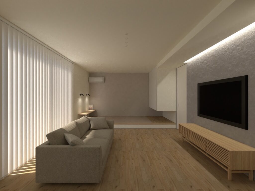 越前市で内覧会が開催される
開放的なL字リビング